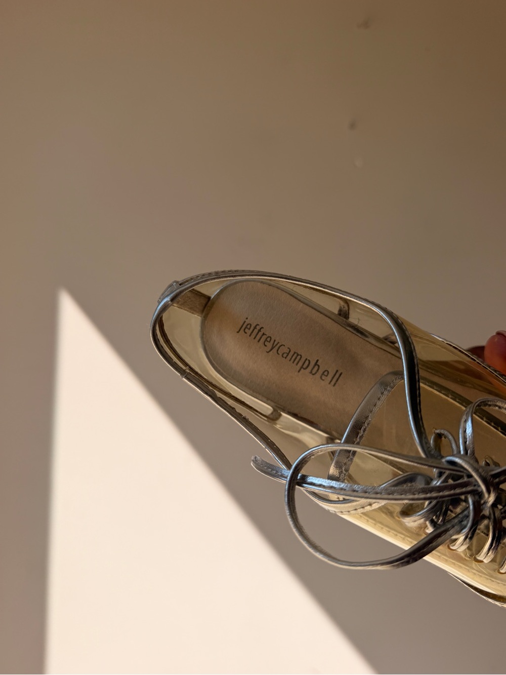 Jeffrey Campbell Silver Clear PVC Lace-Up Platform Sandals - Picture 8 of 10